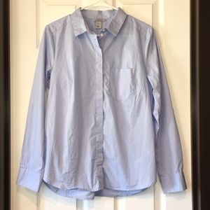 H&M Light Blue/White Striped Fitted Shirt